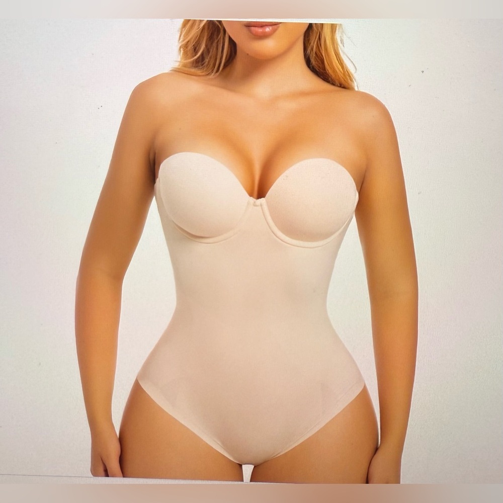 NWT Amazon Slimers Shapewear Bodysuit - light color - Size M